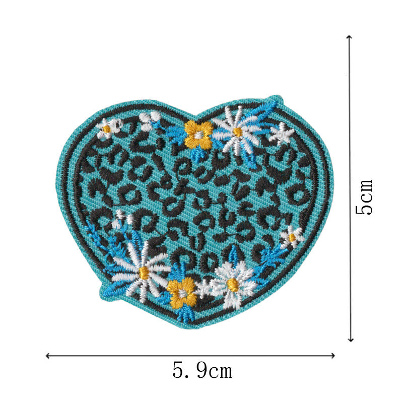 Wholesale Heart Shaped Embroidered Patches 9 Piece Iron On Badge Set For Hats Clothes Towels Luggage Everyday Use