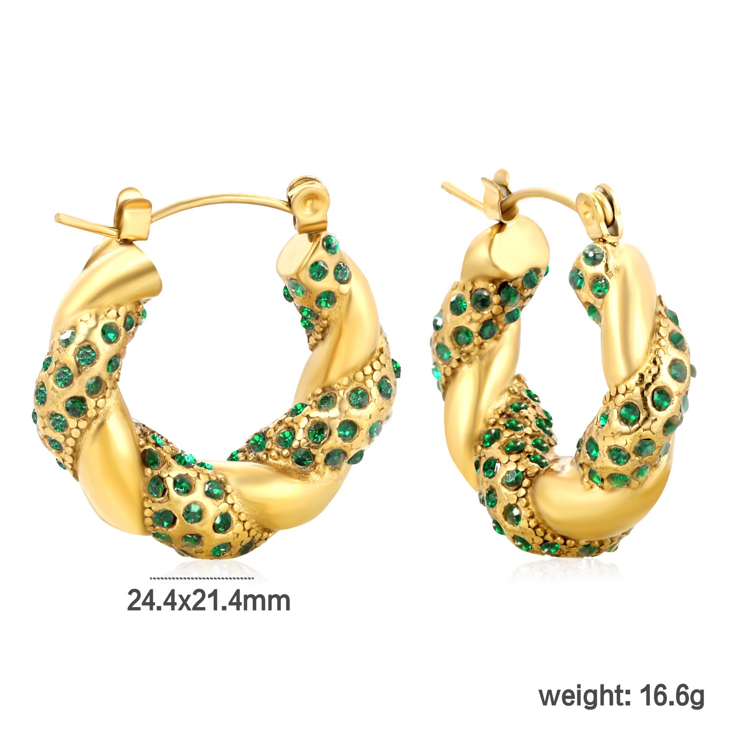 Wholesale Pearl White Diamond 18k Stainless Steel Earrings for Women,  Light Luxury