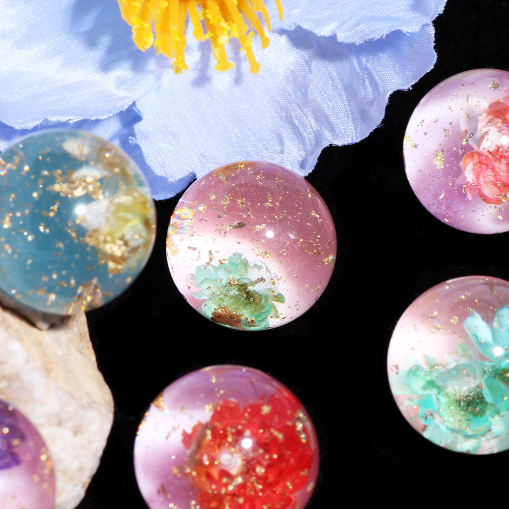 Wholesale 10pcs Dried Flower  Half Hole Luminous Seagull Acrylic Beads  Pen Cap