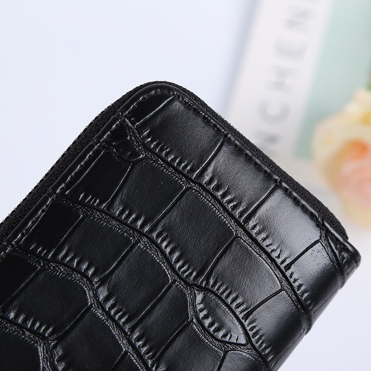 Wholesale Long and Short Stone Solid Color Wallet