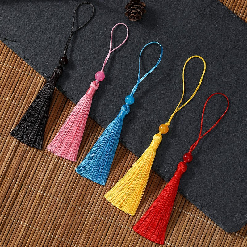 Wholesale 7cm Beaded Ice Silk Tassel Pendant