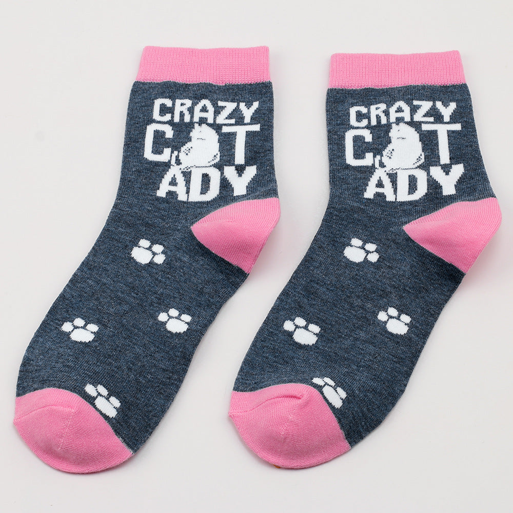 Wholesale Cat Footprint Cotton Socks