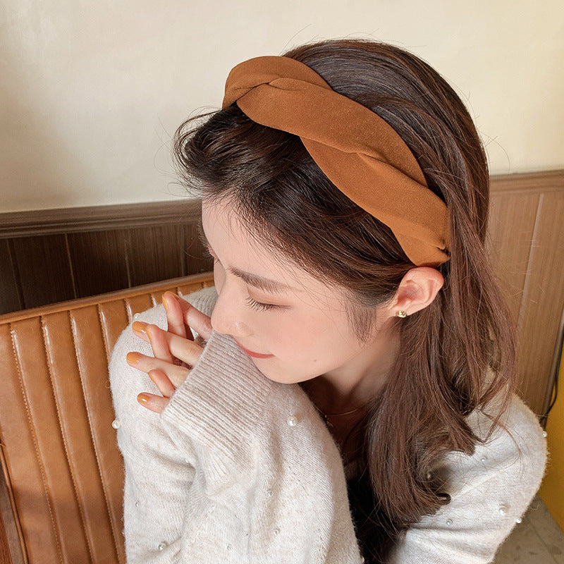 Wholesale French retro elegant high top twist headband