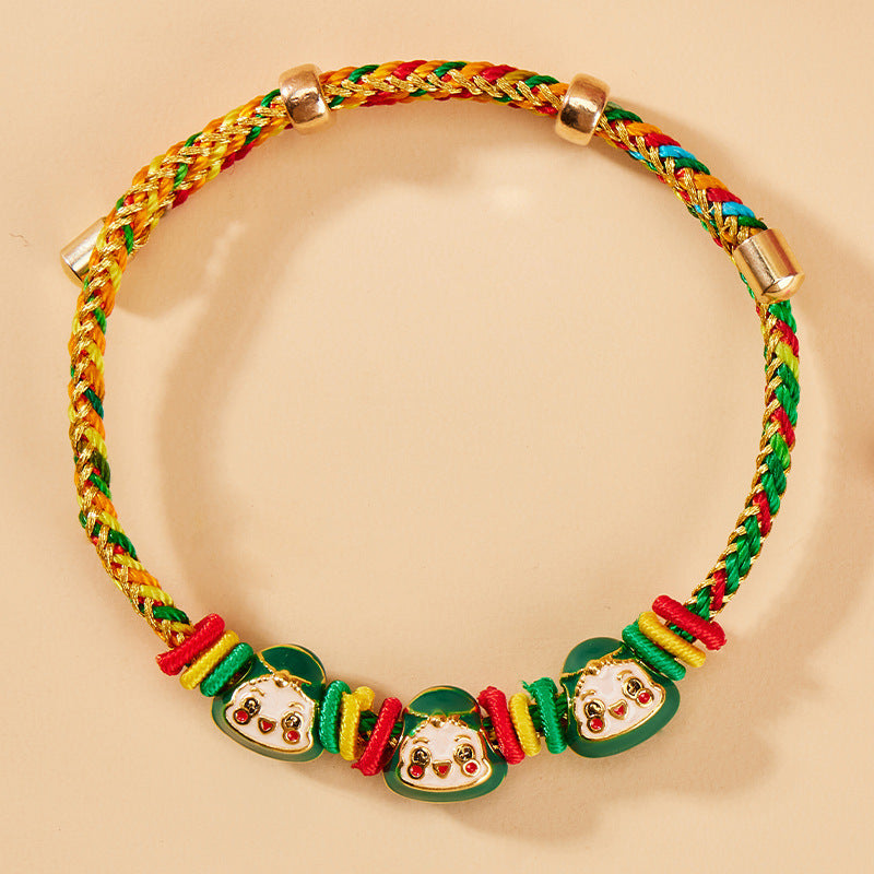 Wholesale Five-colored rope woven rice dumpling ethnic style bracelet