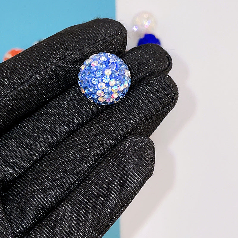 Wholesale 10pcs 16mm Christmas Round Straight Hole Colored Clay Beads