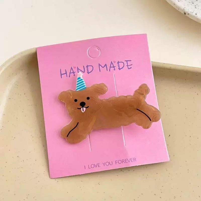 Wholesale Cute Puppy Hair Clip Cartoon Creative Realistic Kitten Hair Clip