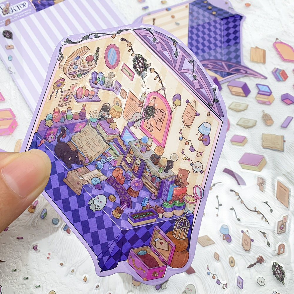 Wholesale Tarot dressing table landscaping stickers 3D three-dimensional DIY stickers