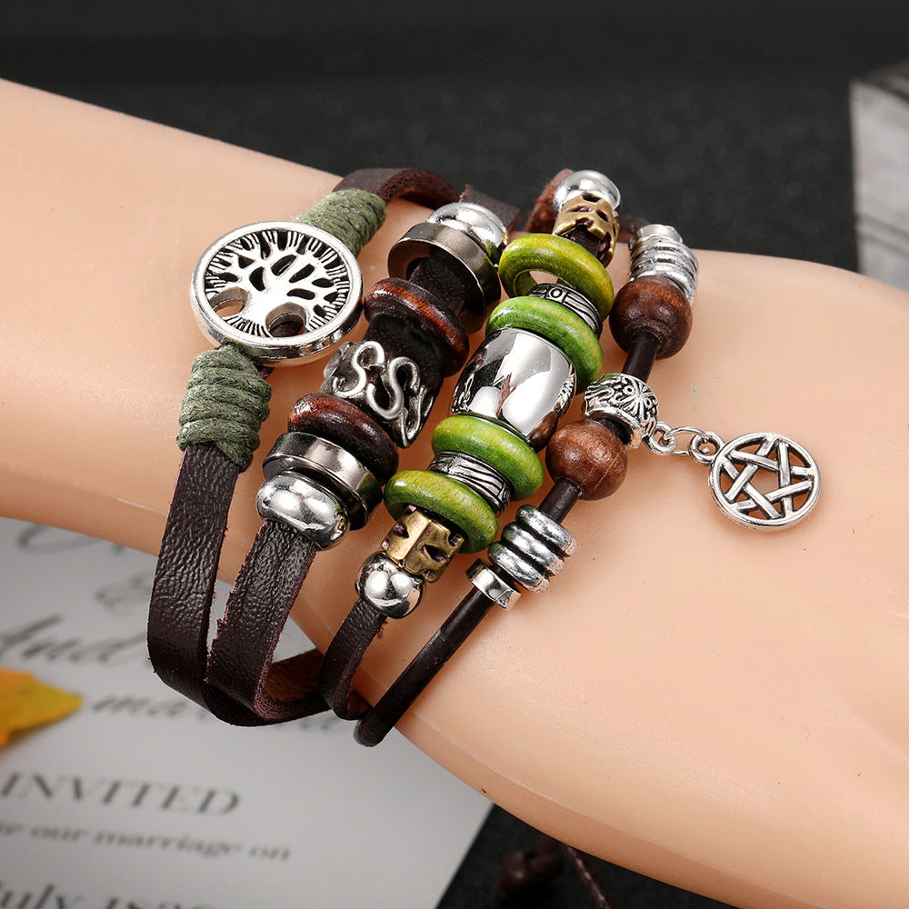 Wholesale Vintage Men's Leather Bracelet
