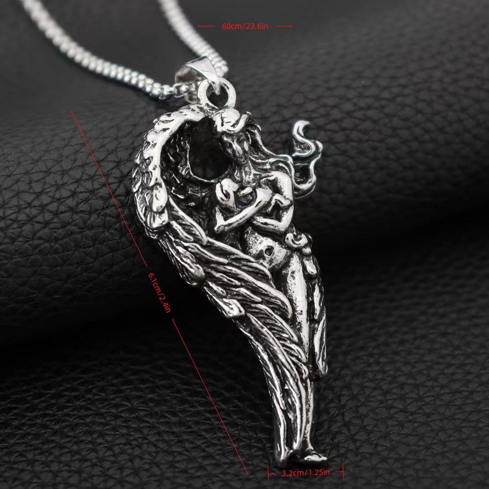 Wholesale Vintage Eagle Wings Alloy Pendant Necklace