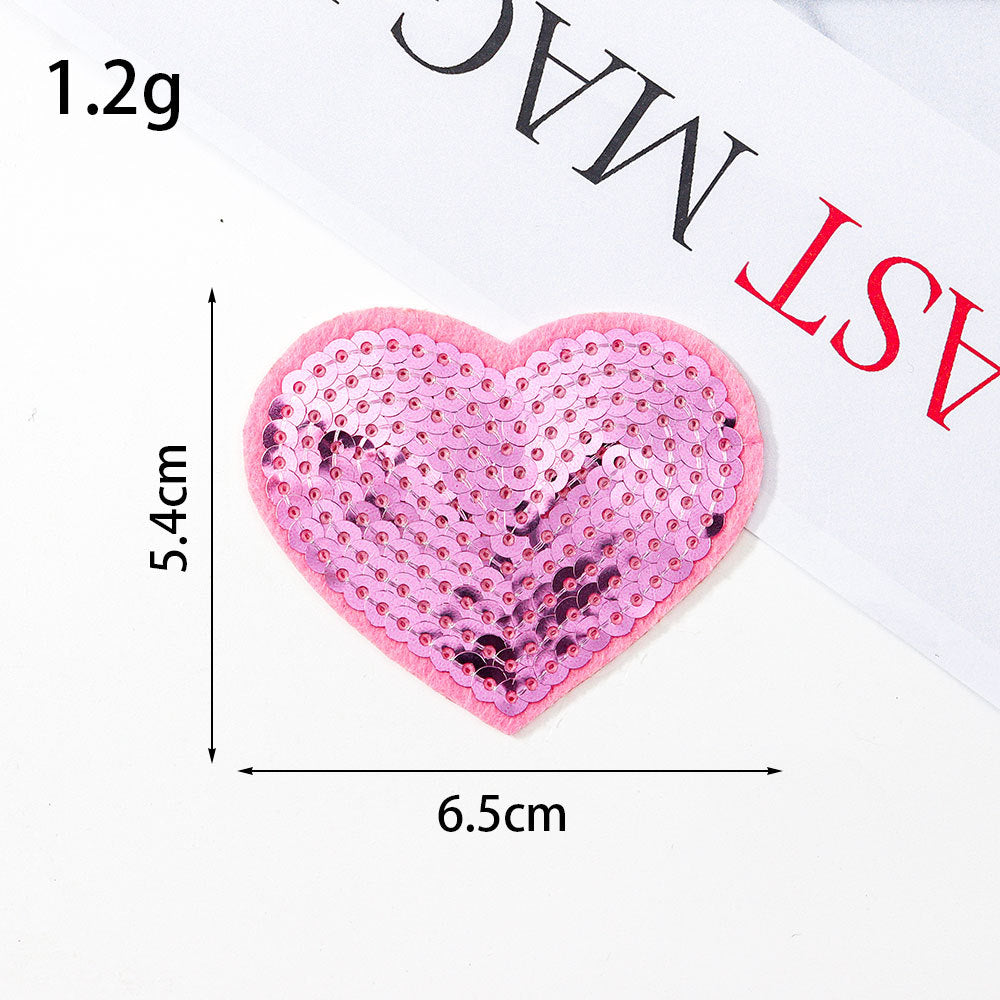 Wholesale Glitter sequined fabric patches,  multi-colored star DIY Patches