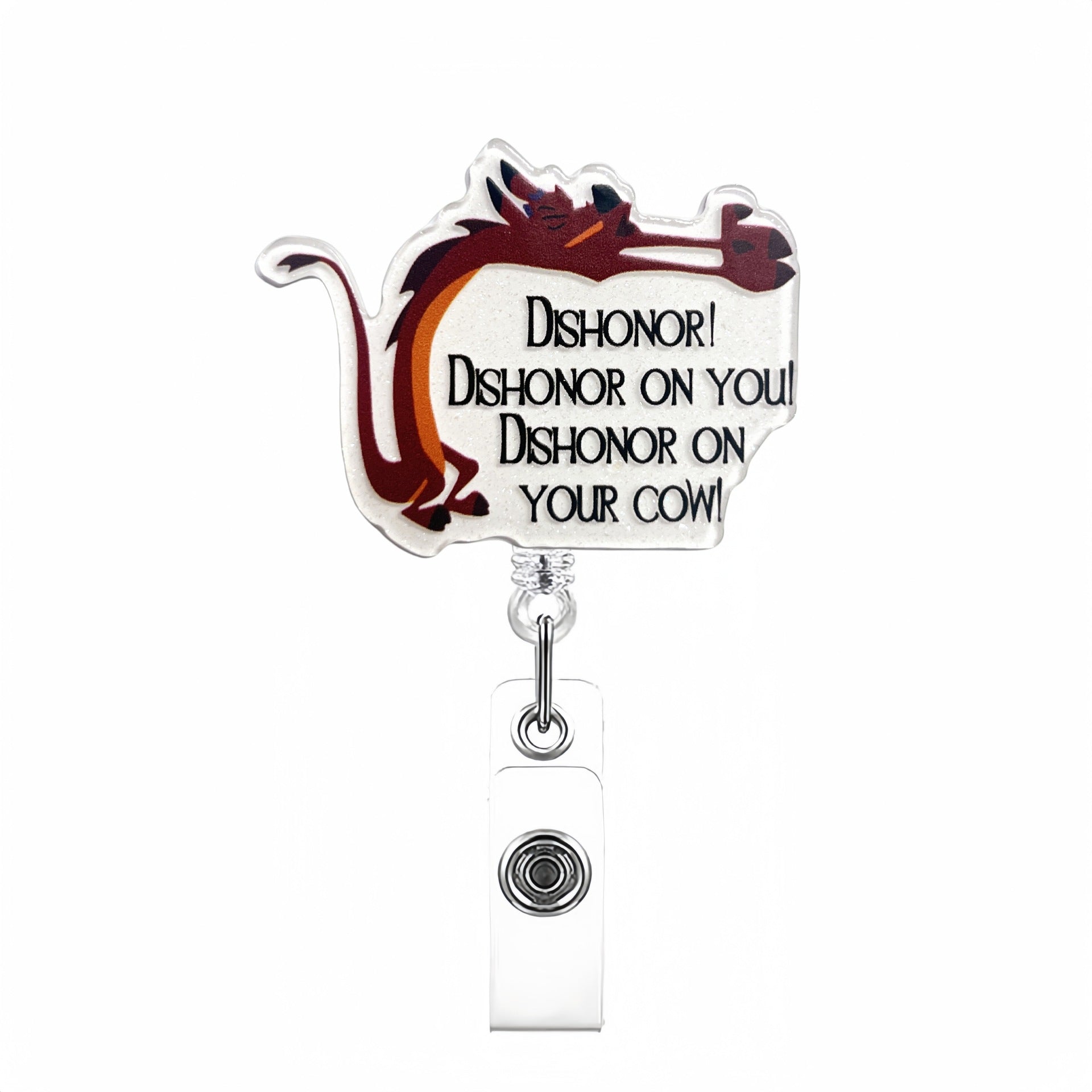 Wholesale Creative Animal Quotes Acrylic DIY Retractable Pull-Down Keychain