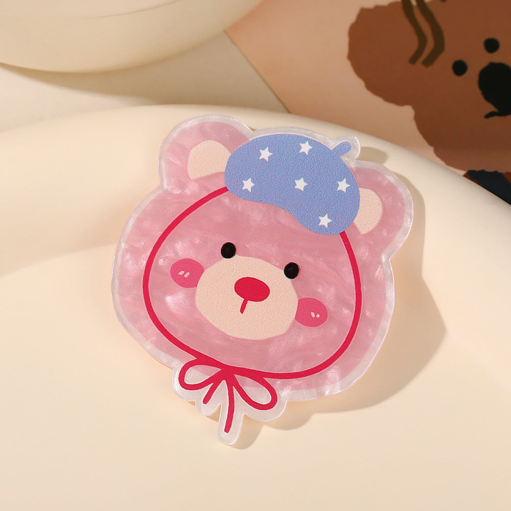 Wholesale 10pcs Cartoon Birthday Hat Bear Sweet Acrylic Patch