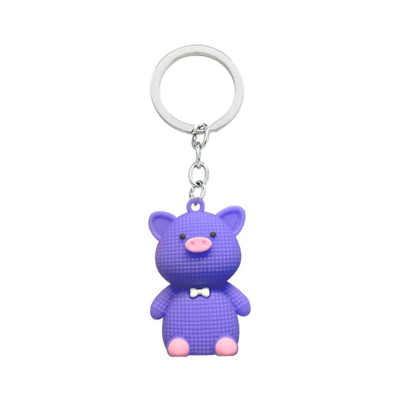 Wholesale Cartoon PVC Pig Keychains