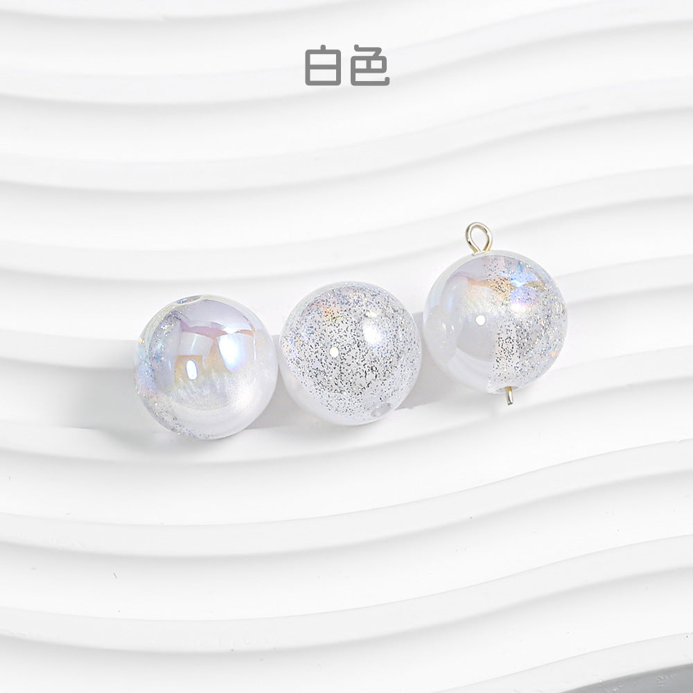 Wholesale 30pcs High Quality Through Hole Round Beads with Starry Sky DIY Beads