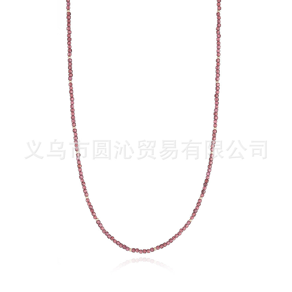 Wholesale Colorful natural stone necklace