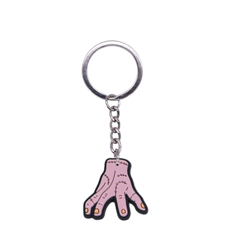 Wholesale 10pcs/pack Cartoon Horror Gesture PVC Keychain