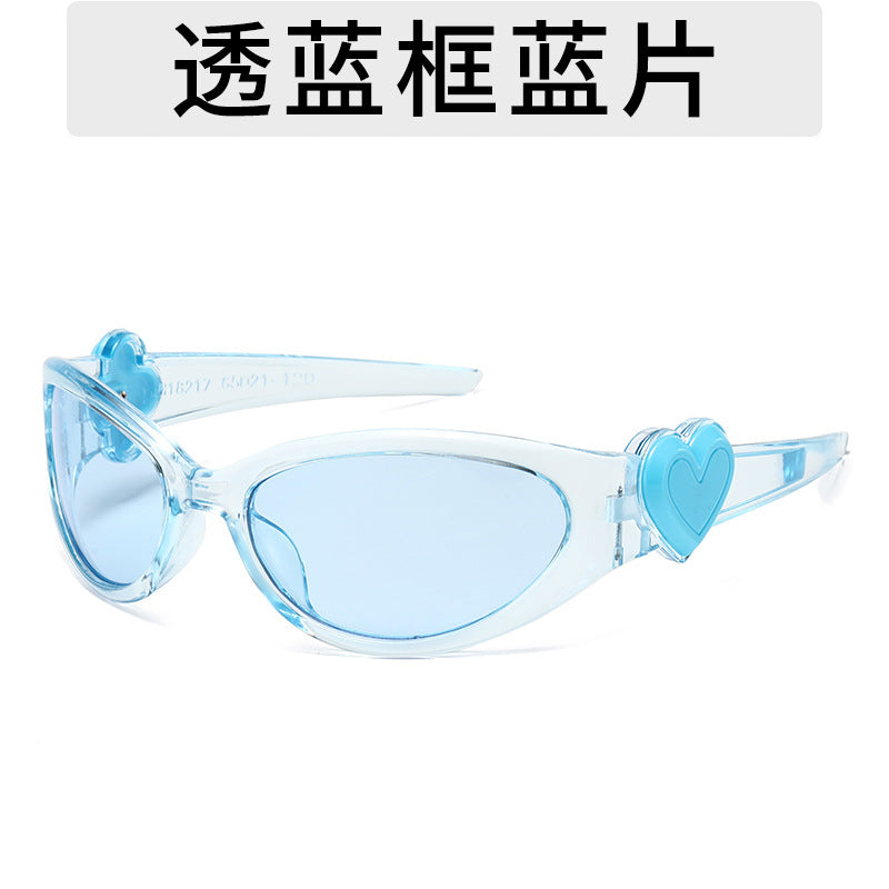 Wholesale Cute and playful oval frame full frame sunglasses