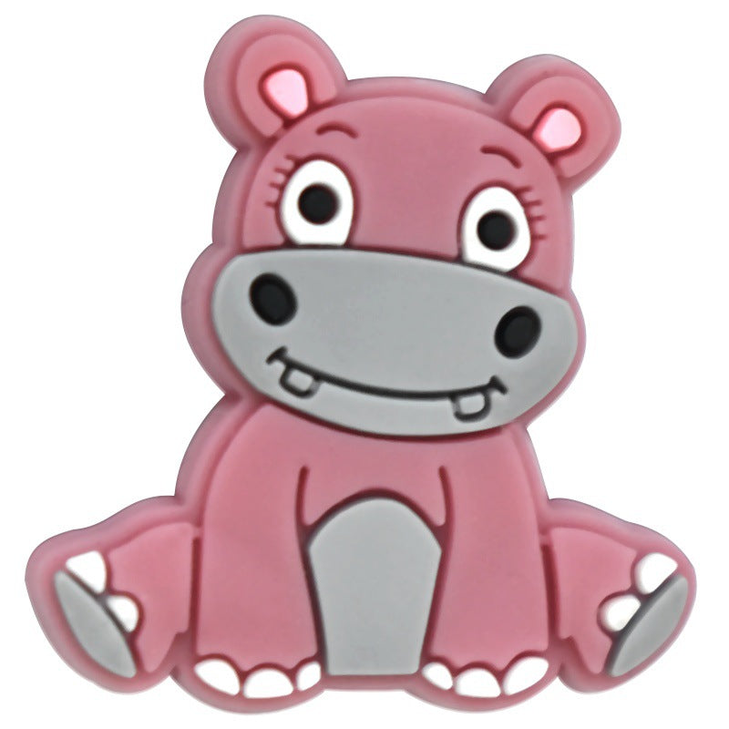 Wholesale Random 100pcs/pack  Cartoon Animal Series Soft Double-Sided Caramel Focal Beads