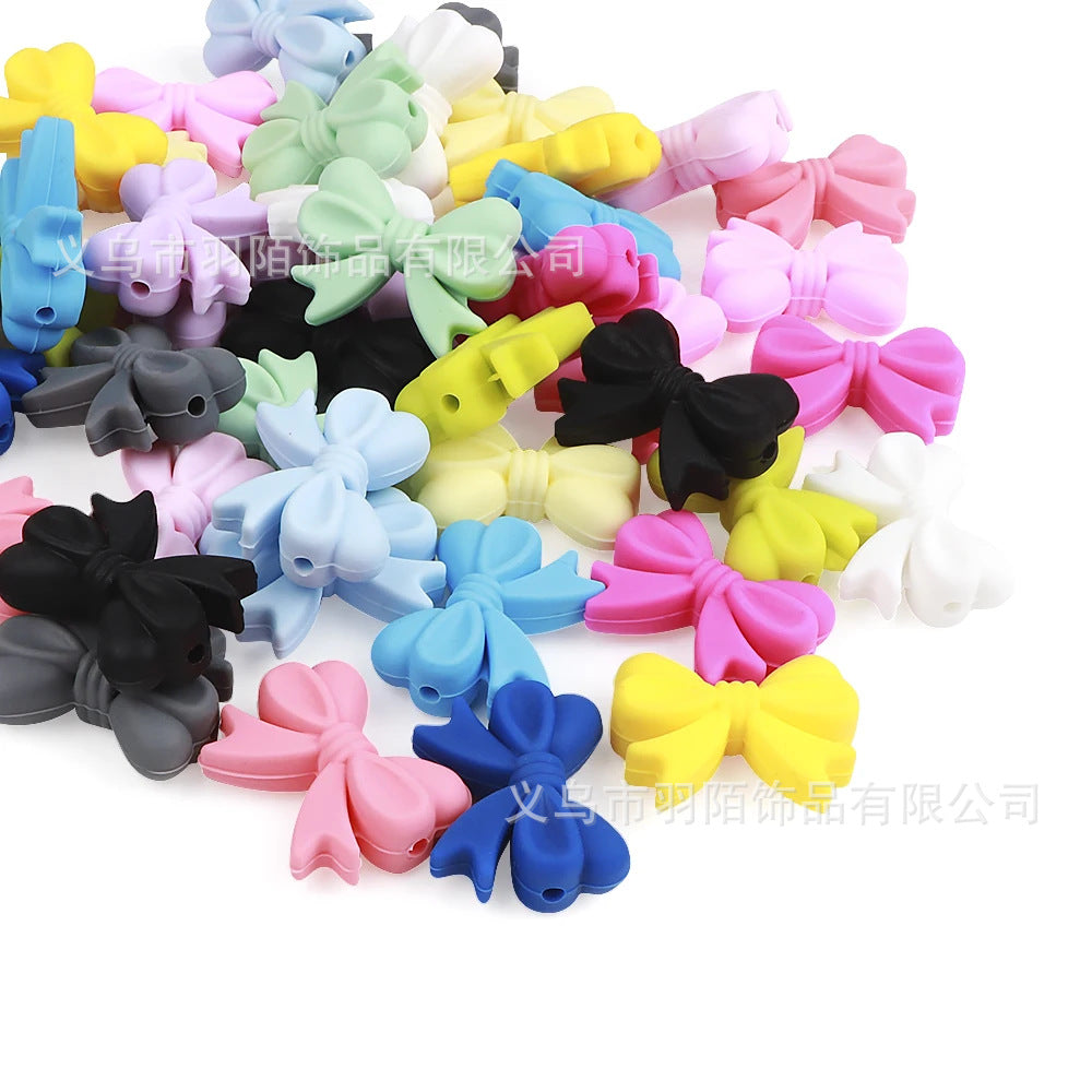 Wholesale 20pcs colorful bow Focal Beads