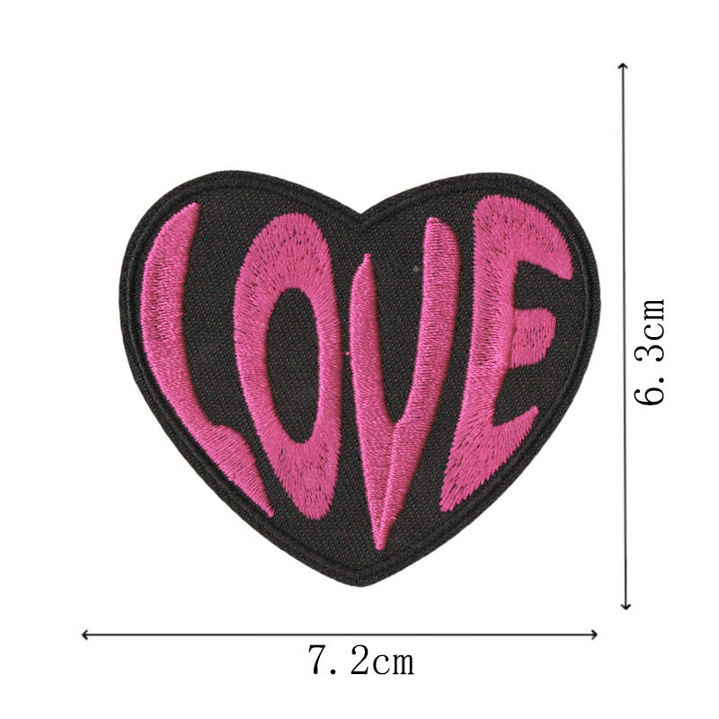 Wholesale Modern Cartoon Black Girl Embroidered Iron On Patches 14 Piece Letter Applique Set For Coat DIY Craft Supply