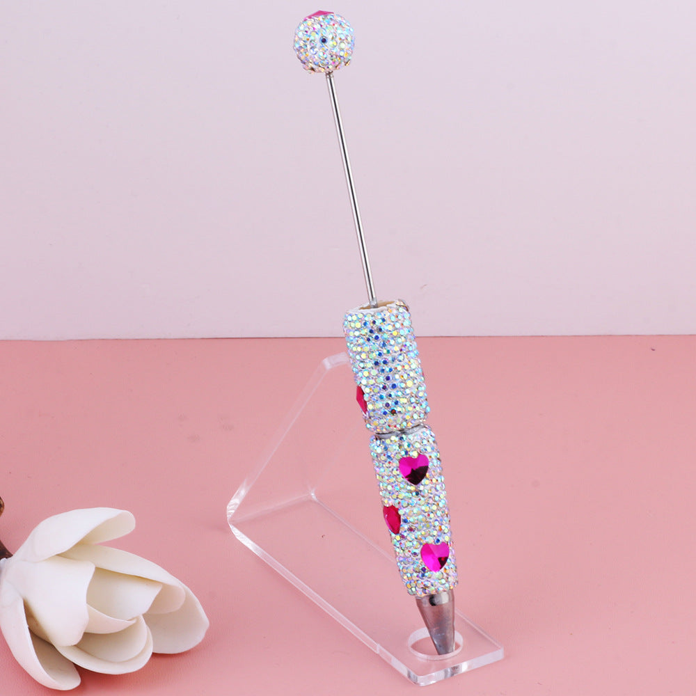 Wholesale 5pcs Valentine's Day Colorful Love Zircon Full Diamond Clay DIY Ballpoint Pen