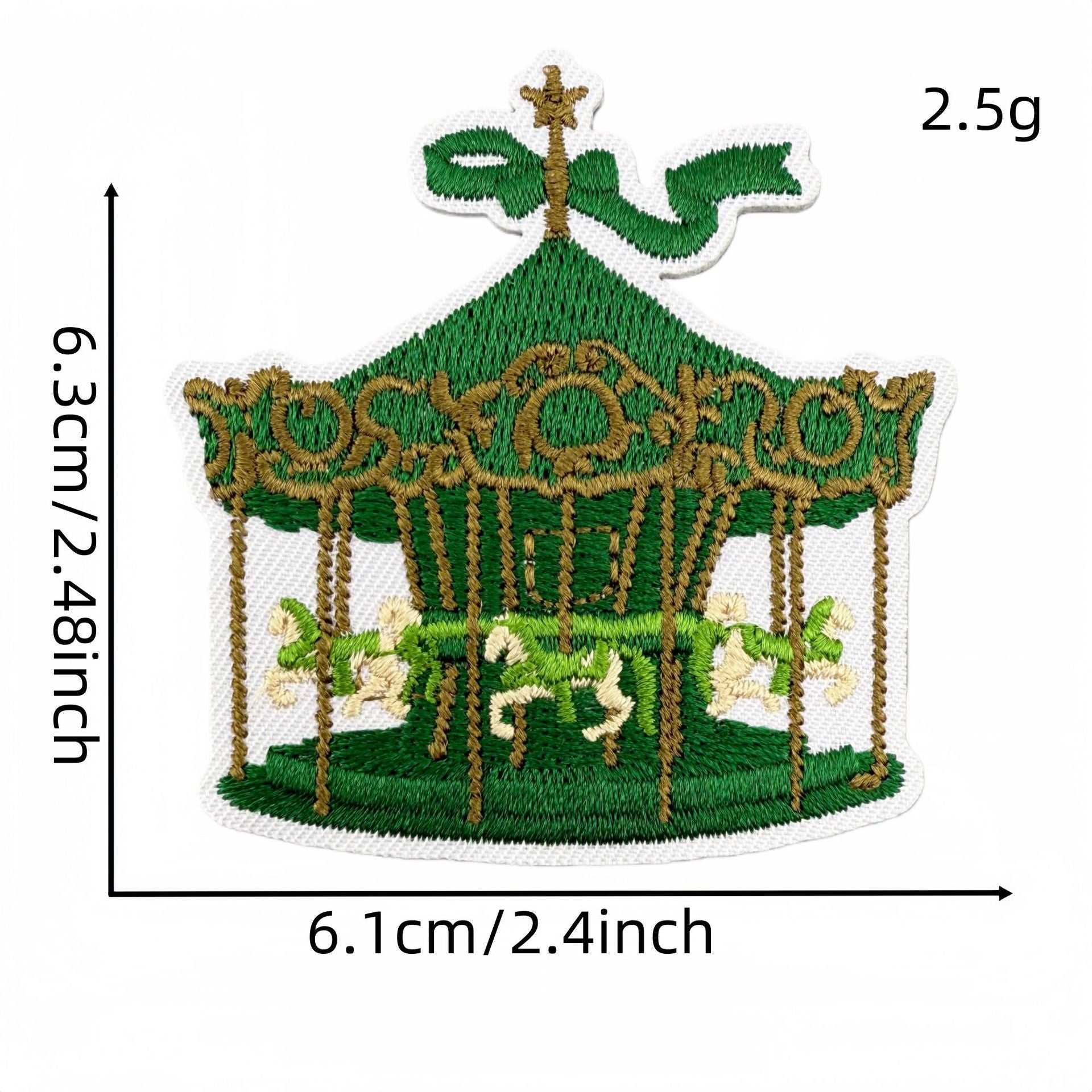 Wholesale Forest Fairy Embroidered Patches Green Macaron Design Iron On Applique Fashion Decorative Gift