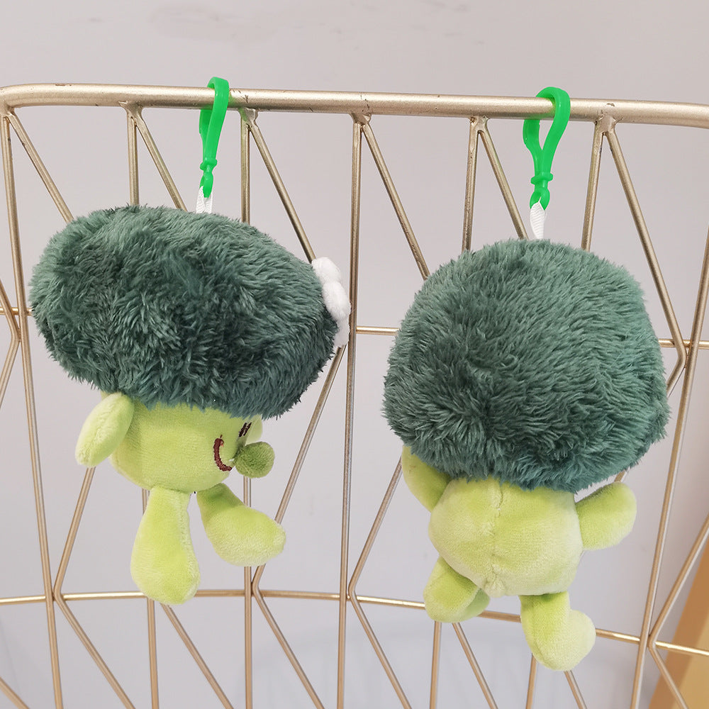Wholesale Cute Vegetable Wool Felt Bag Accessories Broccoli Keychain