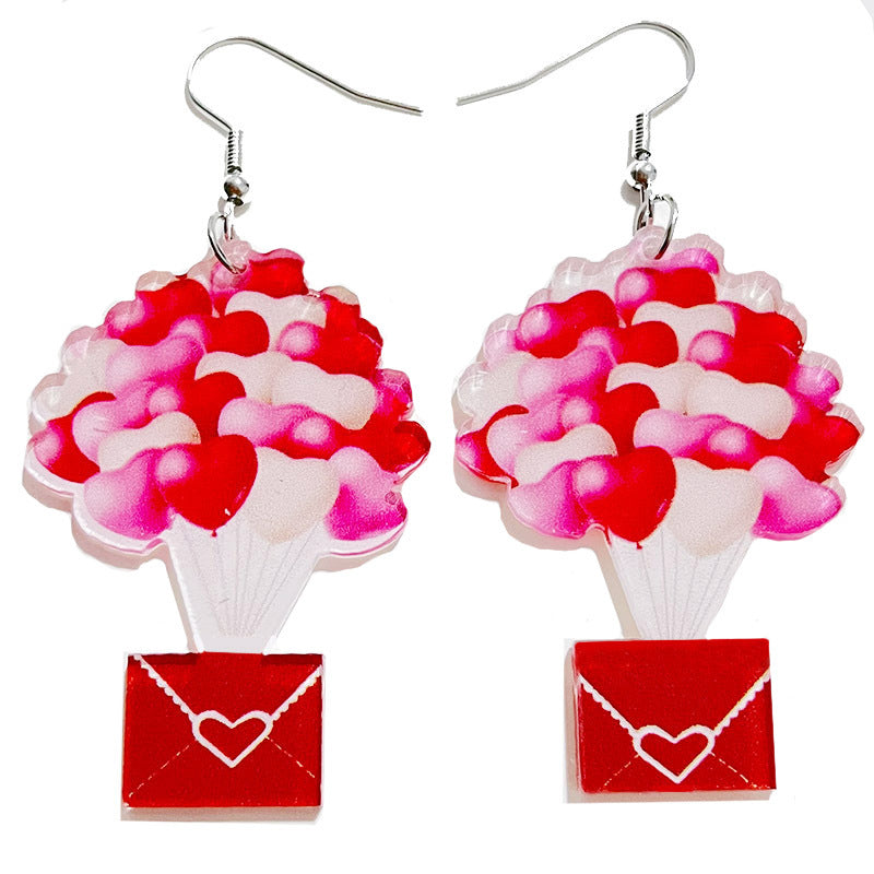 Wholesale Valentine's Day Party Fun Cute Candy Sweet Tape Love Earrings