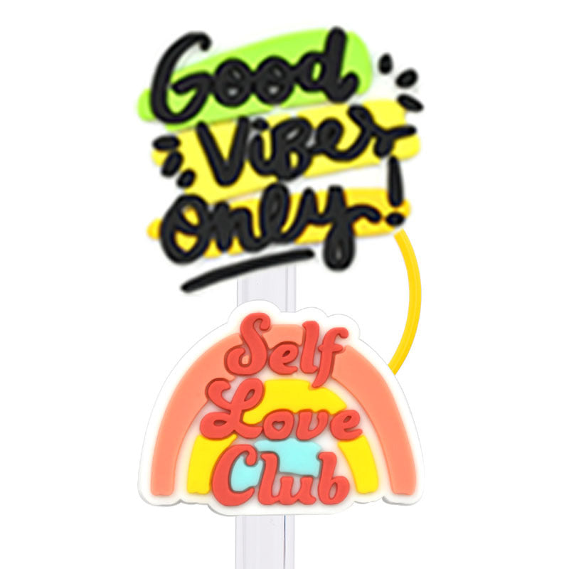 Wholesale  Random 100pcs/pack    Internet celebrity straw cap dustproof straw cover   Straw Tube Cap