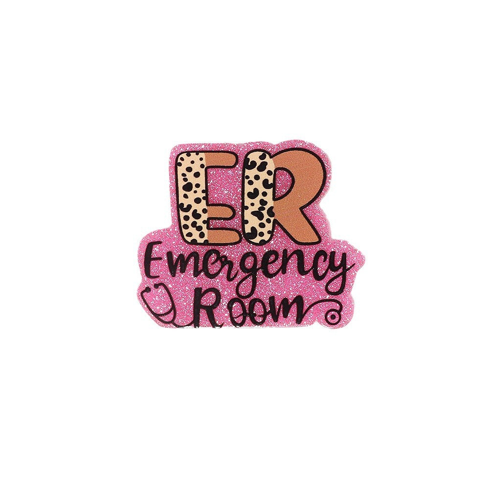 Wholesale   10pcs/pack  Cartoon letter rainbow heart bag accessories Acrylic Flatback