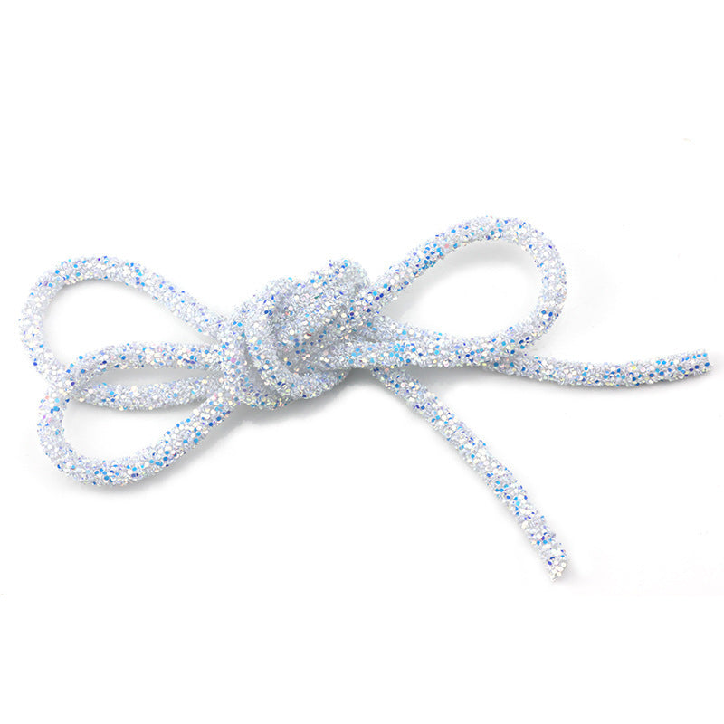 Wholesale  Diy seven-color sequin drill pipe glitter powder rope with rubber hose rainbow shoes and hats drill decorative rope jewelry