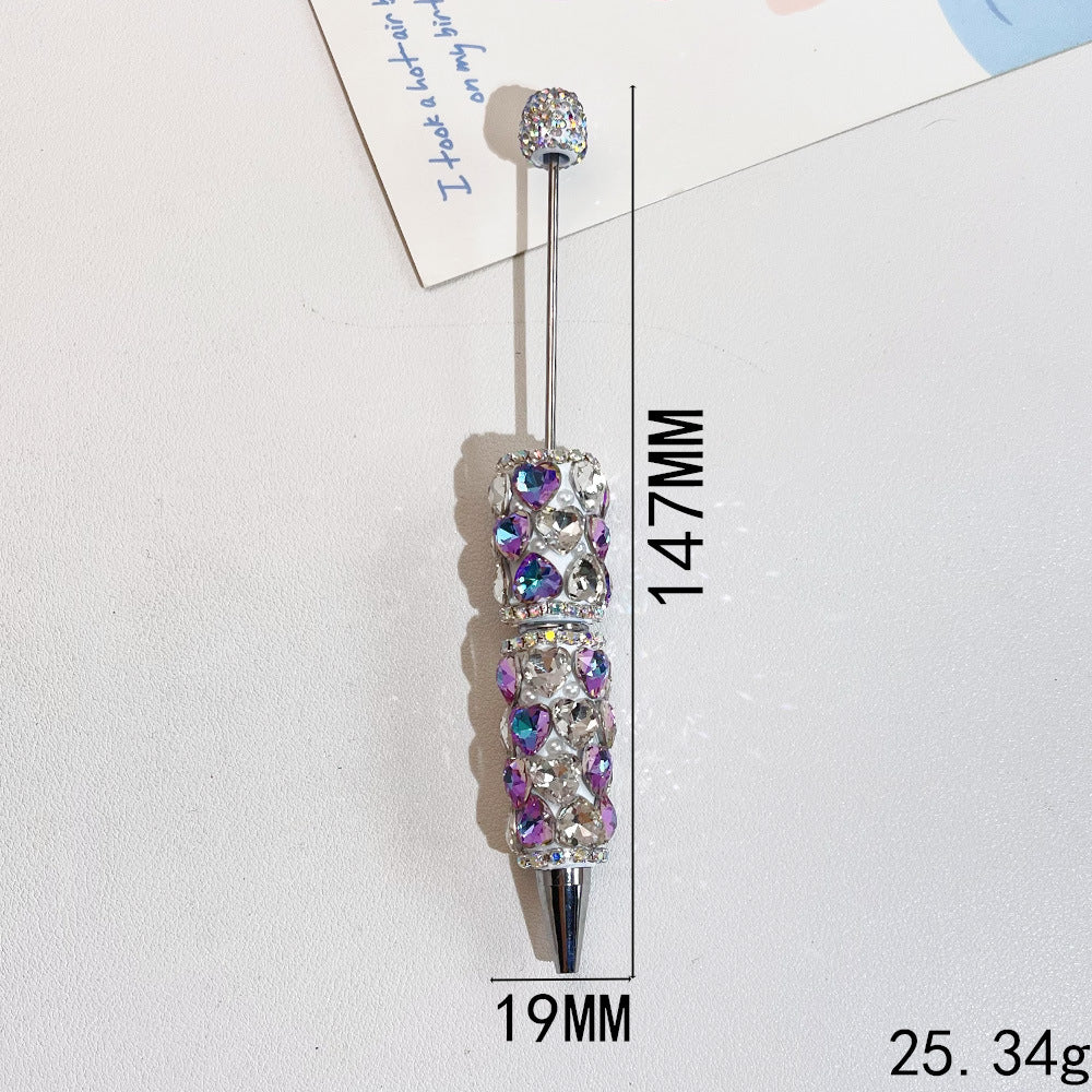 Wholesale 5pcs Heavy Heart Full of Diamond Fancy Beadable Pens