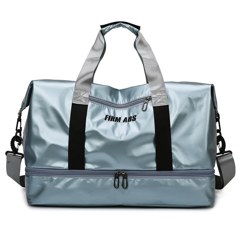 Wholesale of Large Capacity Pearlescent Fabric Fitness Bags with Wet and Dry Separation Nylon Travel Bags