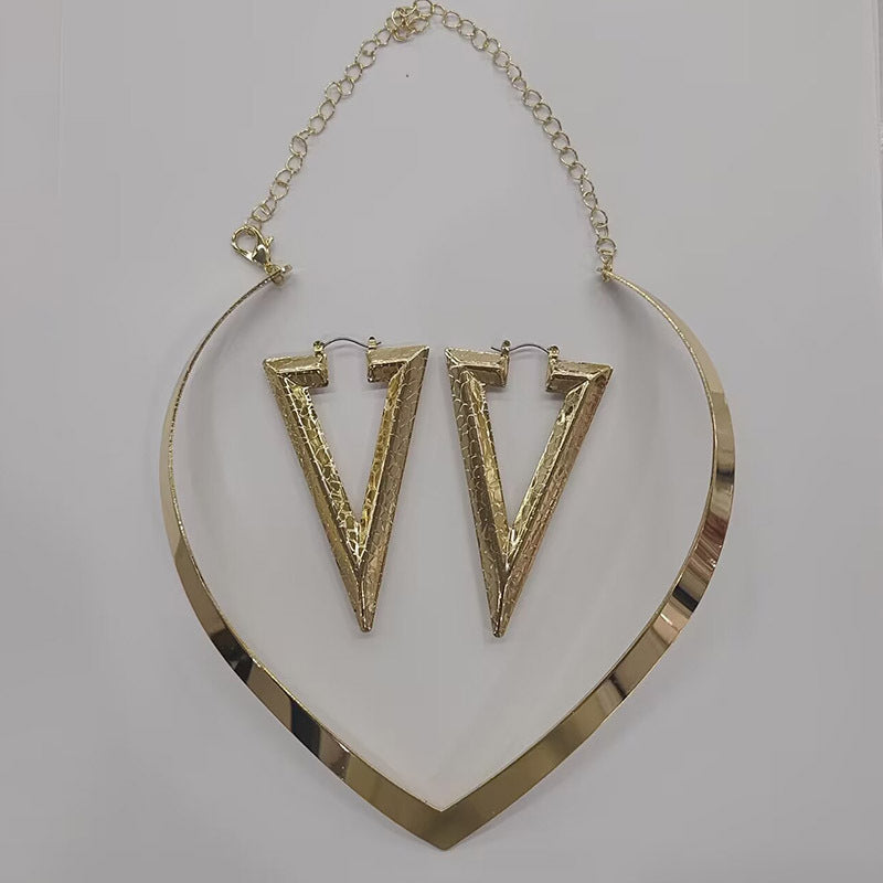 Wholesale Stylish Geometric Triangle Drop Earrings Alloy Electroplated Long Earrings Party Jewelry Accessory For Boutique Resale