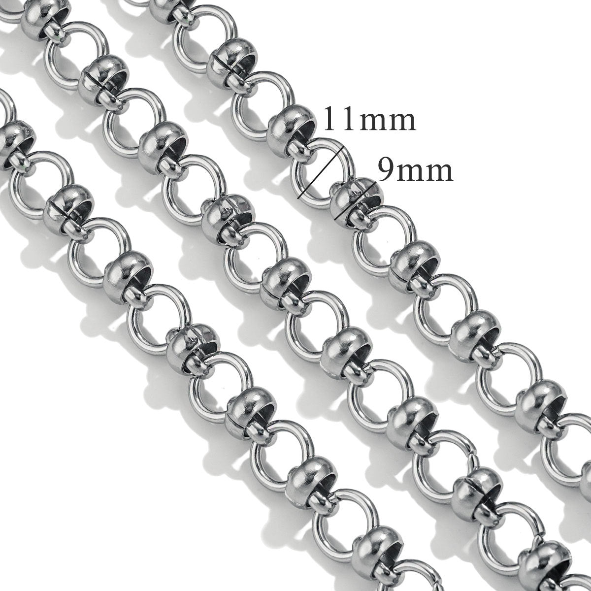 Wholesale 5 rolls - 500 cm various styles of stainless steel punk chain
