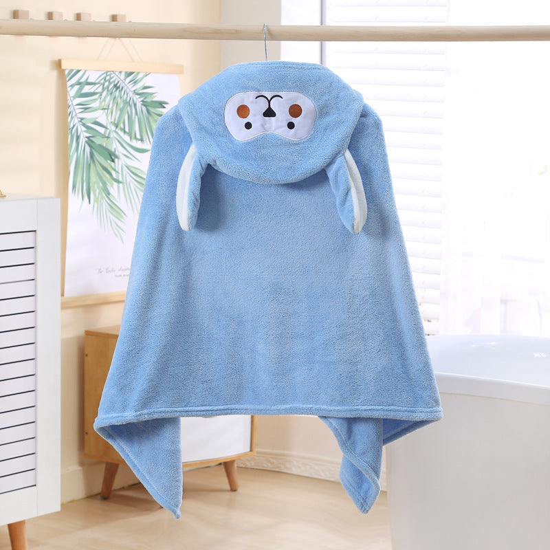 Wholesale Hooded Cape Cape Absorbent Coral Fleece Kids Bath Towel