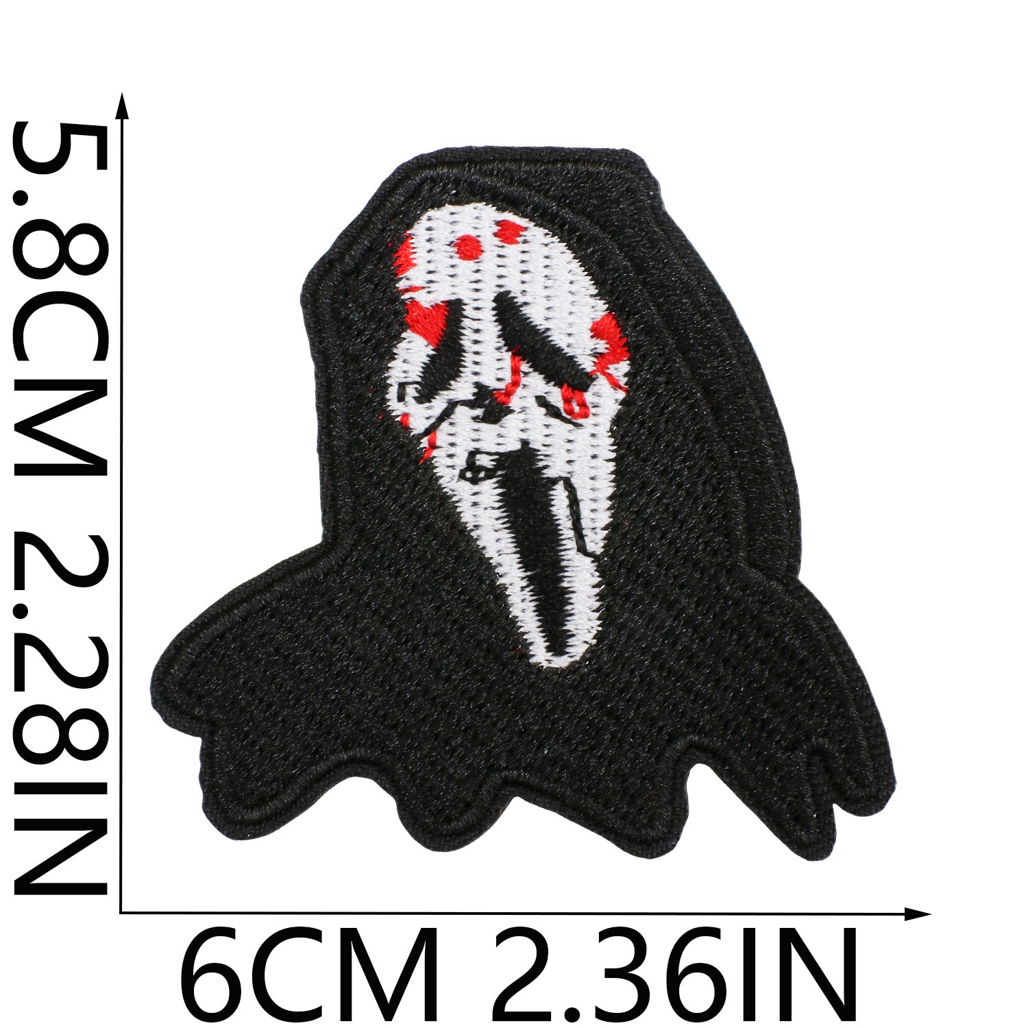 Wholesale Party  Embroidered Patches Creepy Clown Mummy Design Polyester Clothing Applique For Costume DIY OLY Exclusive