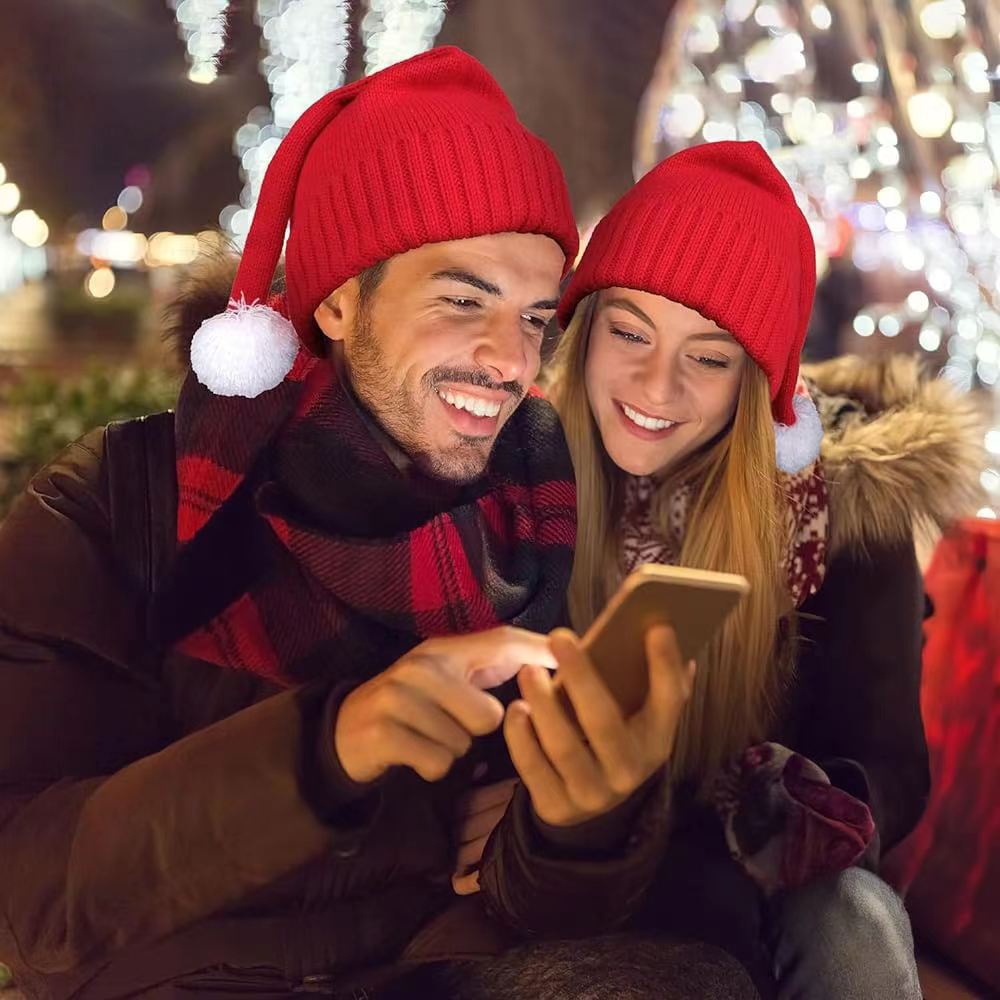 Wholesale Parent-child Yarn Single Ball Knitted Christmas Hat