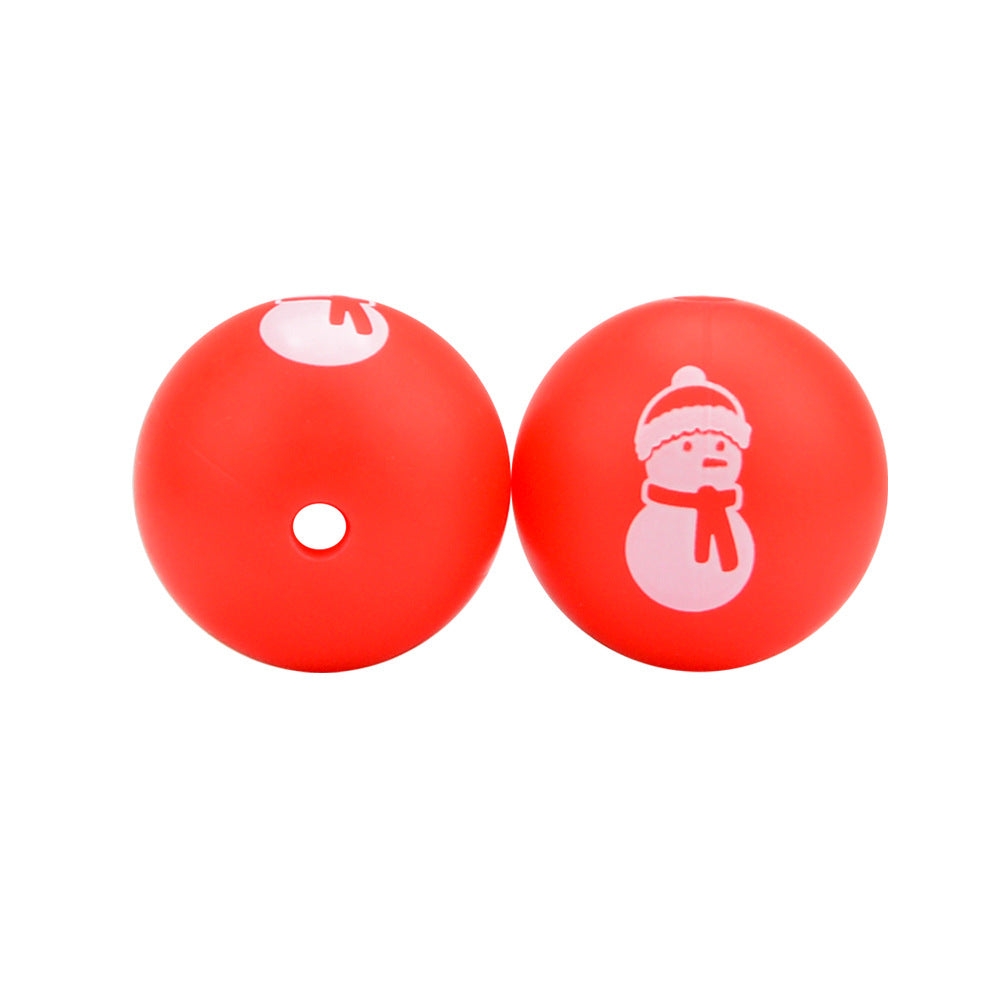 Wholesale 100PCS Silicone Christmas Theme Beads