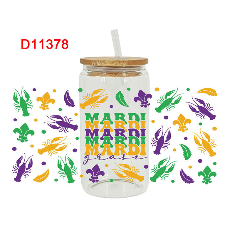 Wholesale Cartoon Cute Colorful Carnival 16oz Cup UV DTF Wraps
