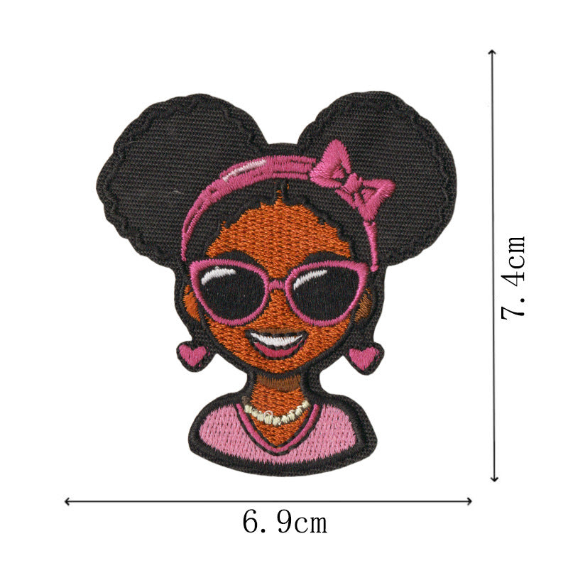 Wholesale Embroidered Patch With Black Independence Day Design Sew On Decorative Badge For Coats Casual Craft Supply For Resale