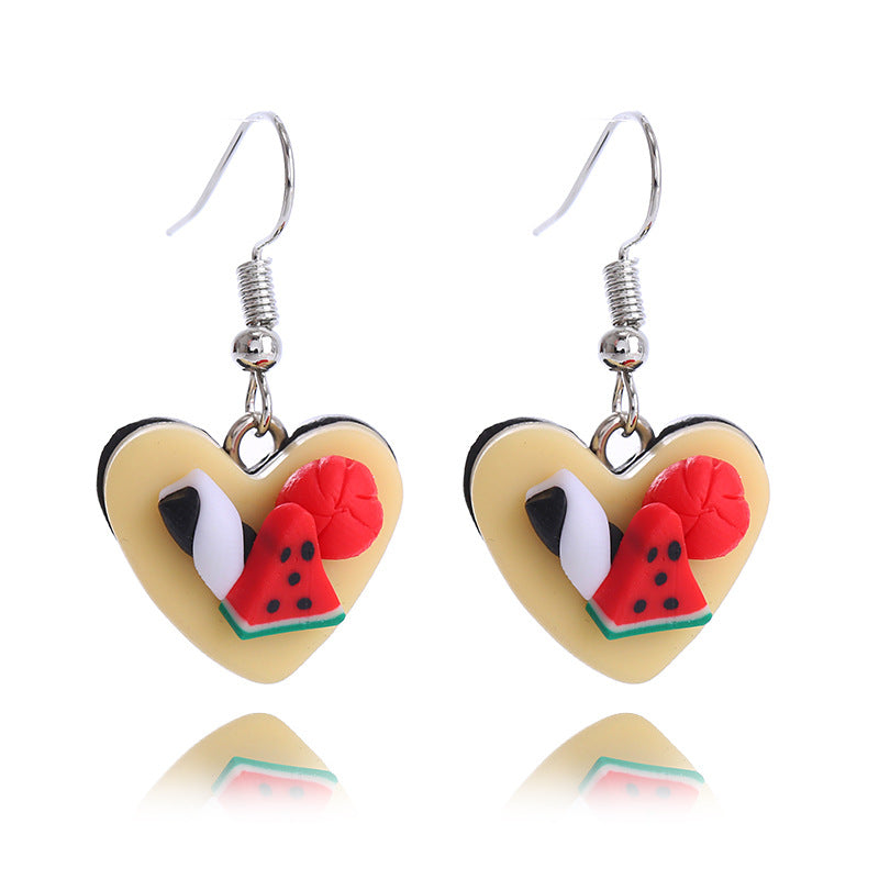 Wholesale Valentine's Day Love Soft Ceramic Earrings