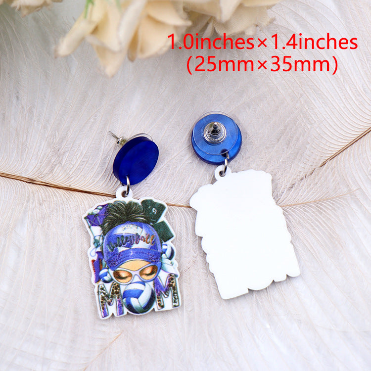 Wholesale Mother's Day Acrylic Black Mama Earrings