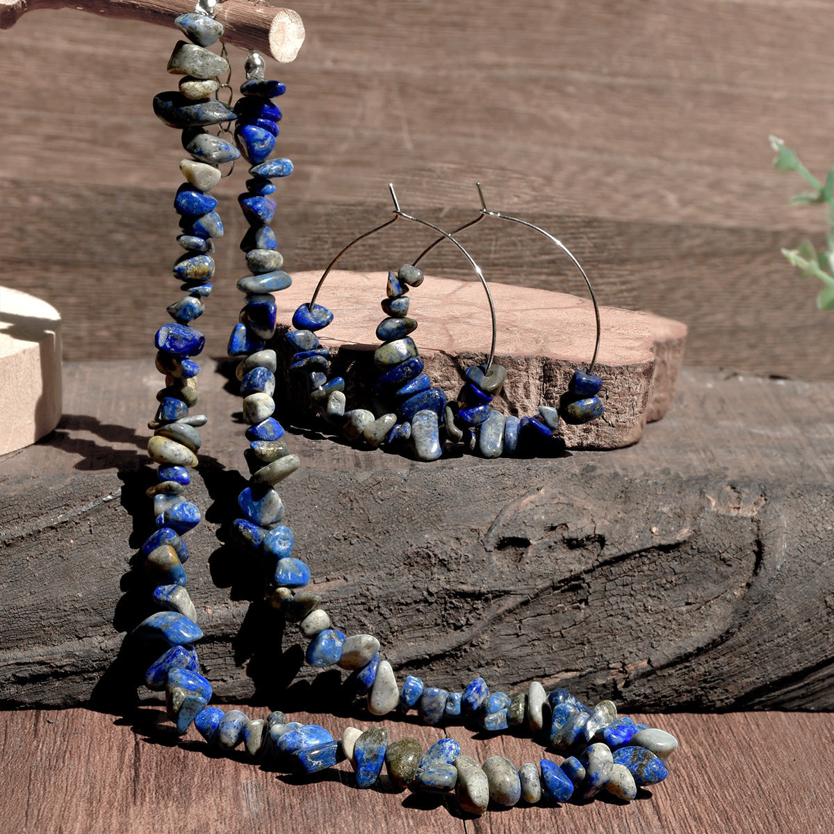 Wholesale Vacation style colorful gravel necklace Necklace Set