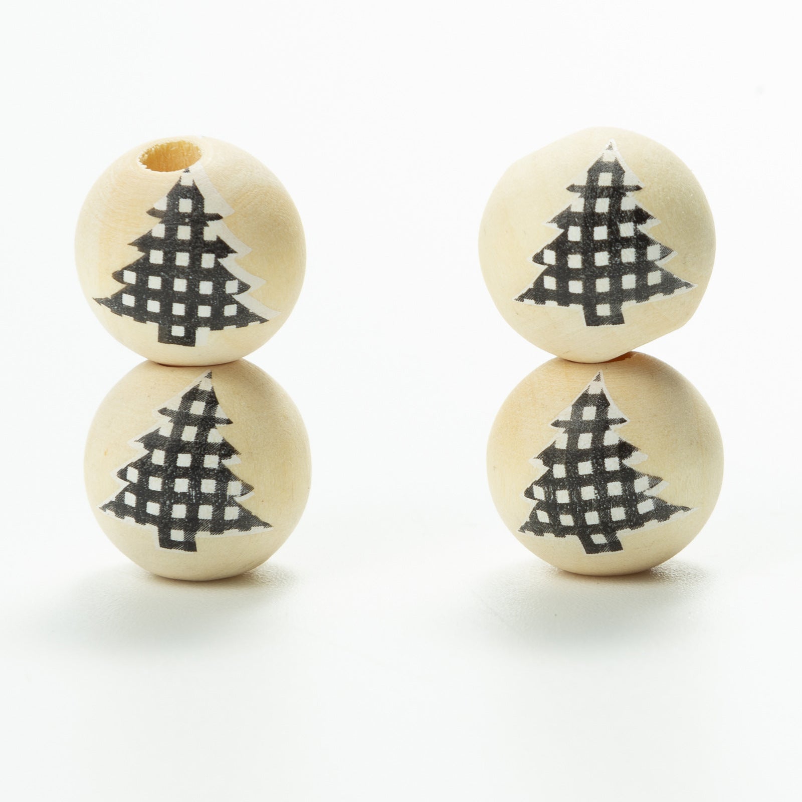 Wholesale 20pcs/ pack Christmas wooden beads colored wooden beads