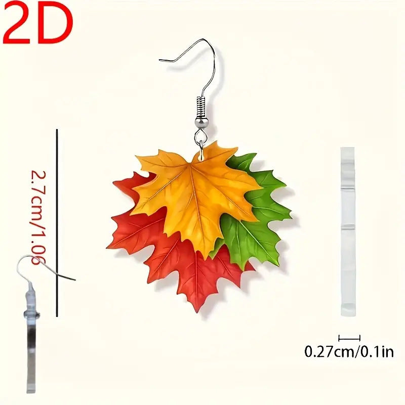 Wholesale Classical Holiday Style Leaf  Earrings