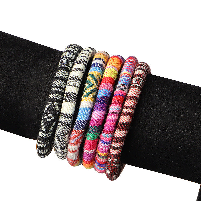 Wholesale Nepalese Ethnic Style Pure Hand-woven Bohemian Wax Wire Bracelet