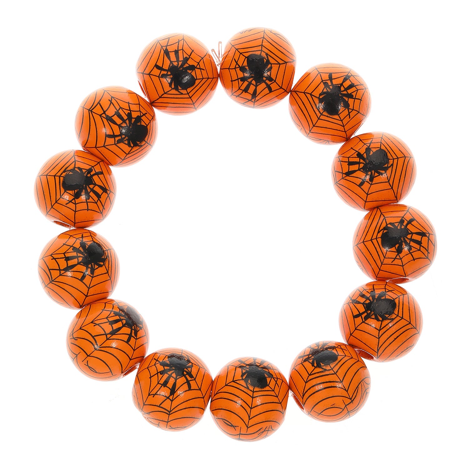 Wholesale Wooden Skull  Web Beaded Bracelet Unisex  DIY Jewelry Accessory