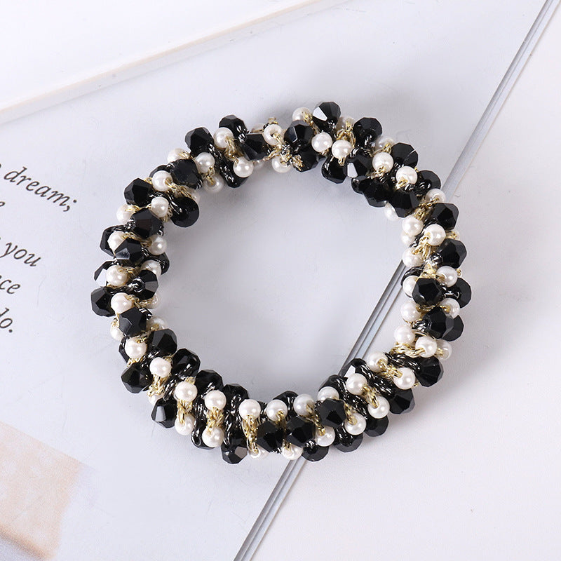 Wholesale Rhinestone Hair Pearl Scrunchies