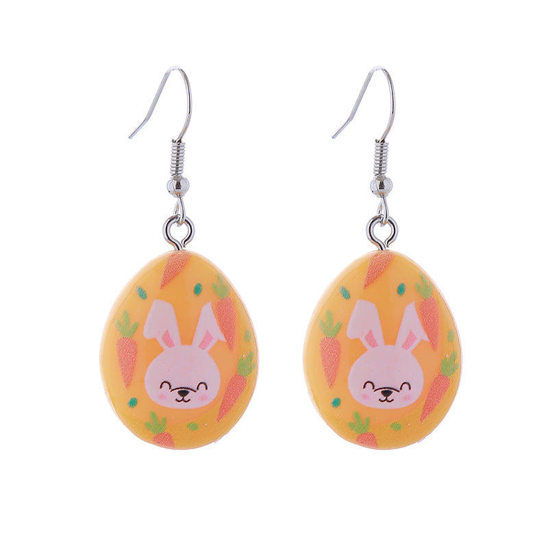 Wholesale Easter Cartoon Rabbits, Carrots, Easter Eggs, Chicks, Plastic Earrings